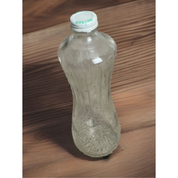 Vintage Wesson Cooking Oil Hourglass Shaped Glass Bottle with Lid - Picture 1 of 5